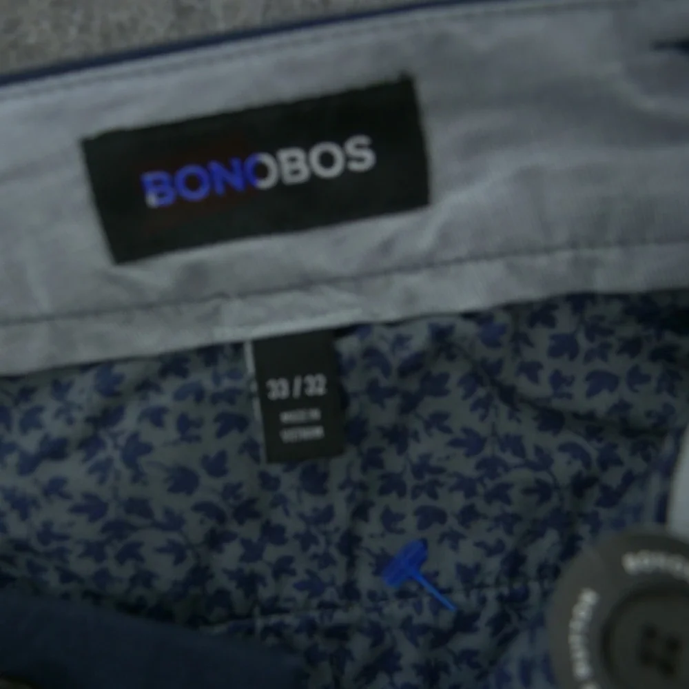 Bonobos Pants Mens 32 Blue Chinos Flat Front Mid Rise Golf Casual Zip Slim
